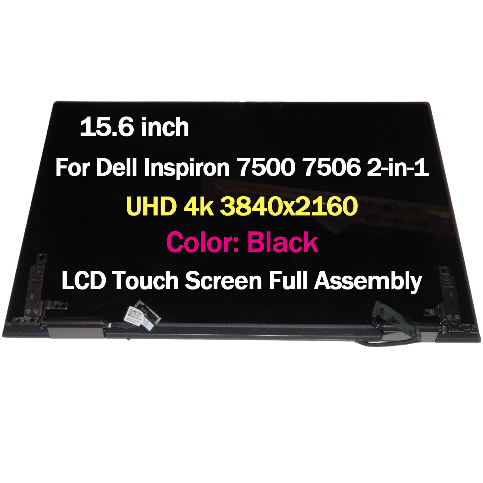 4K For Dell Inspiron 7500 7506 2-in-1 Touch Screen LCD Full Assembly J9PFV F5X01