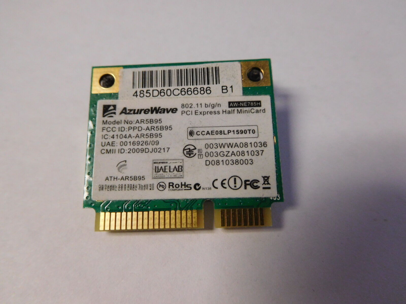 Asus K52F-BIN6 K52F Series Wireless Half Card ATH-AR5B95 AW-NE785H (K44-24)