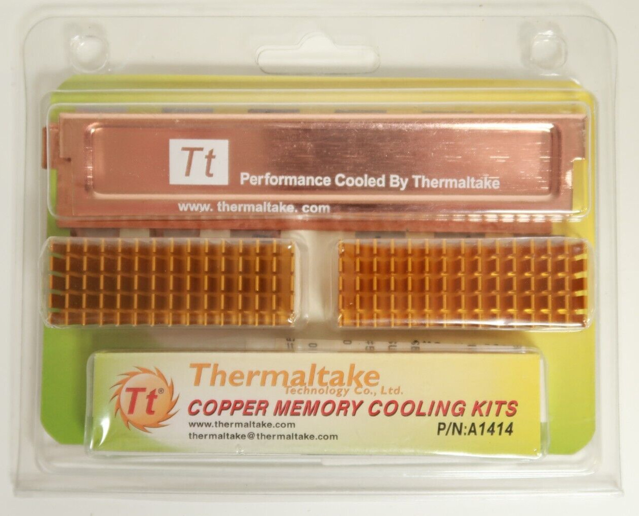 Thermaltake Copper Memory Cooling Kits P/N: A1414 Heatsink & Heat Spreader (New)