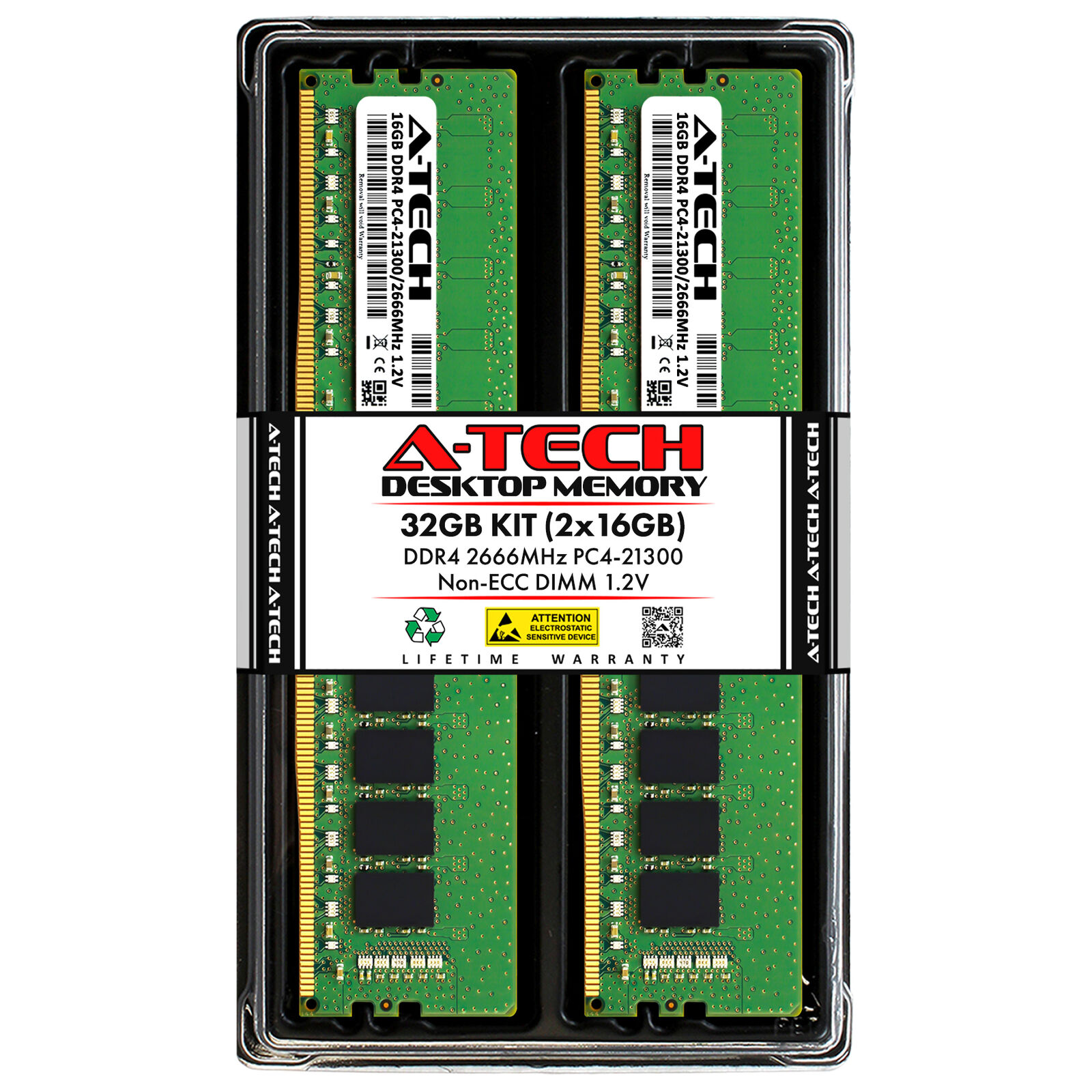 32GB 2x16GB DDR4-2666 GIGABYTE GA-AB320M-S2H V2 GA-B250N Phoenix-WIFI Memory RAM