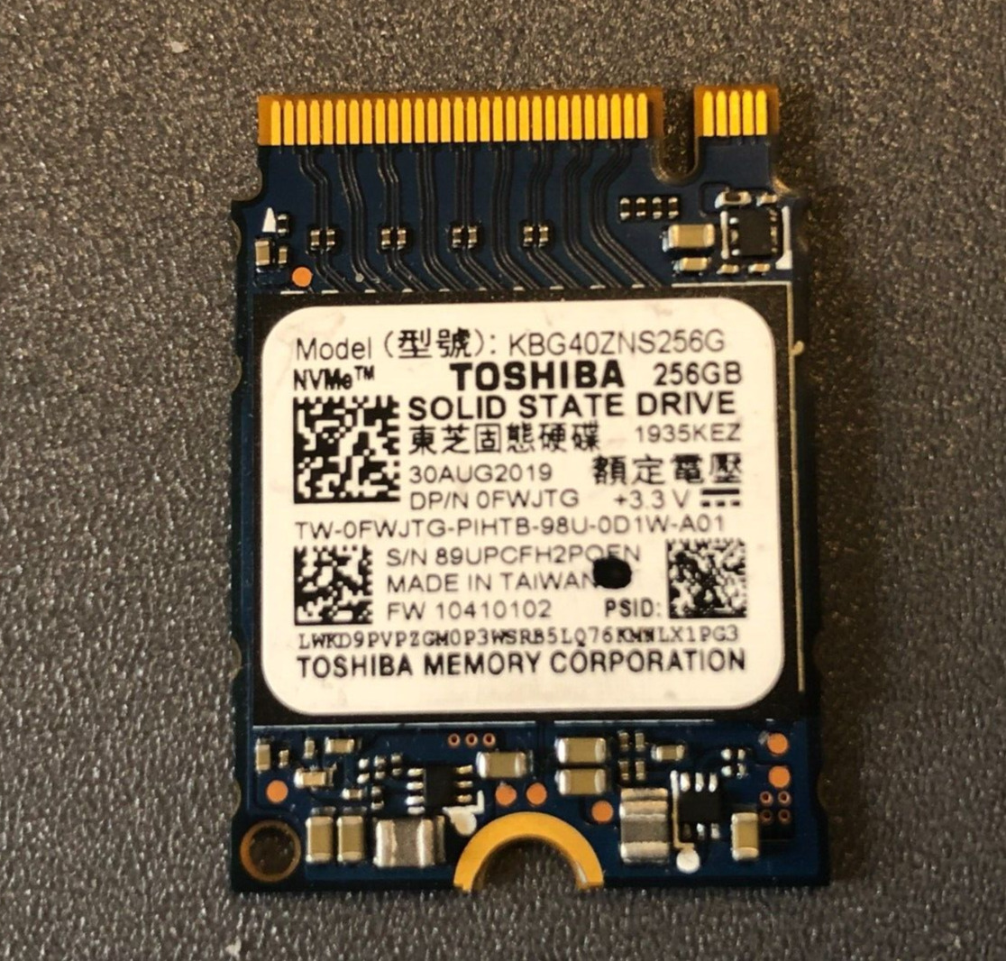 Toshiba KBG40ZNS256G 256GB PCIe NVMe M.2 2230 SSD State Drive  FOR LAPTOP