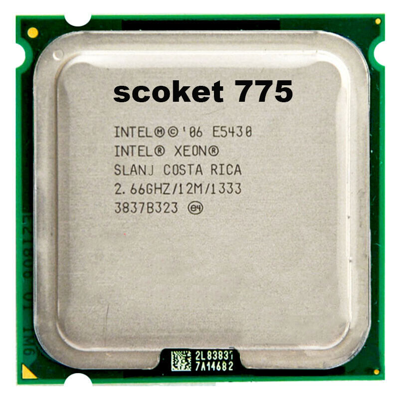 lntel Xeon E5430 2.66GHz 4 Cores 4 Threads 12M 1333Mhz LGA775 CPU processor