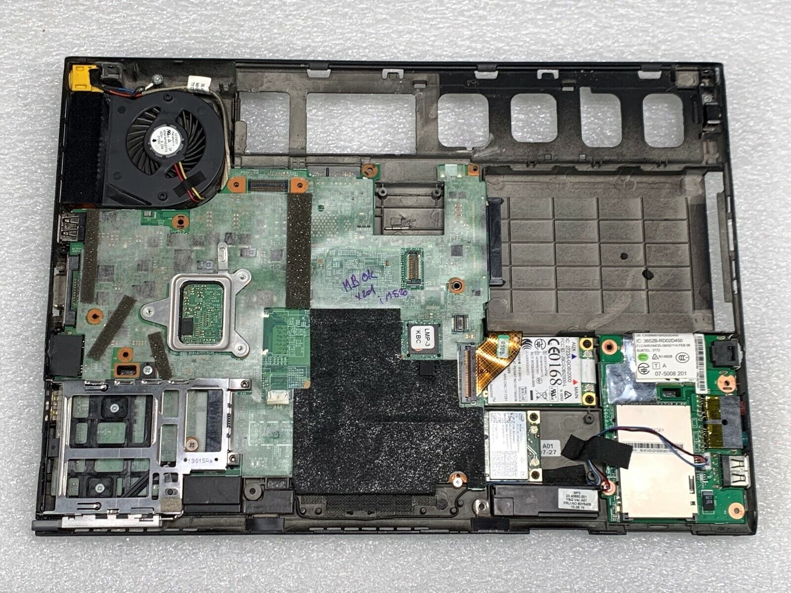 ♻️ Lenovo ThinkPad X201 Bottom chassis + Motherboard Intel i5 520M +Wifi + wwan 