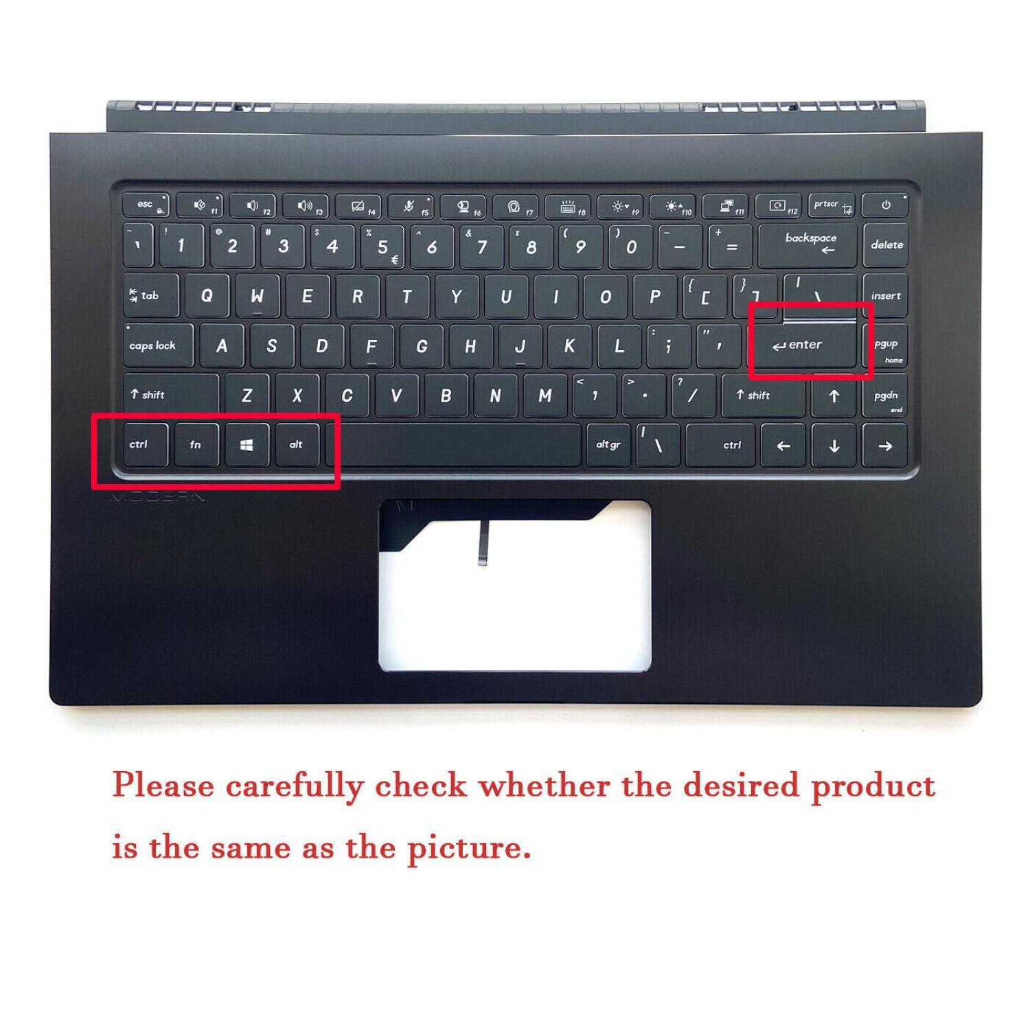 New For MSI Modern 15 MS-1551 15.6in Upper Case Palmrest Backlit Keyboard Cover