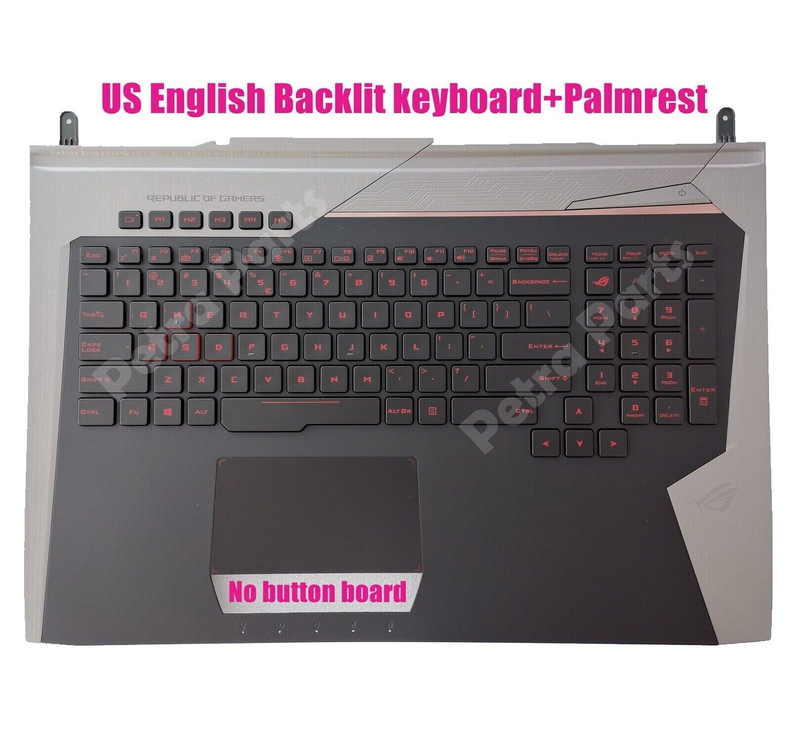 For Asus G752V G752VL G752VM G752VS G752VT US Palmrest backlit keyboard Case