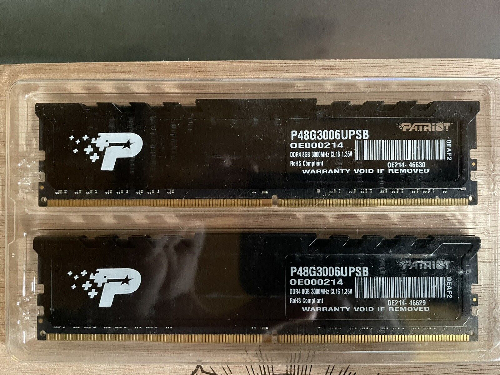 16gb 2x8gb DDR4 3000mhz Patriot RAM