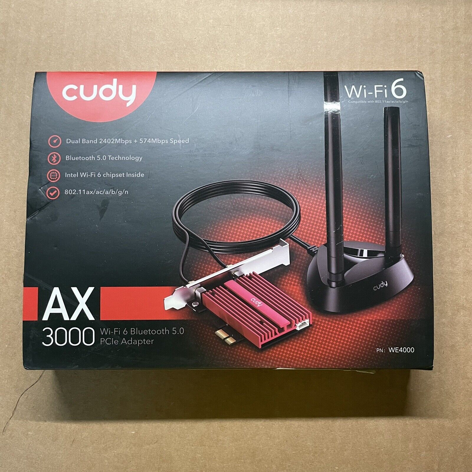 Cudy AX3000 WiFi 6 PCIe Card Bluetooth 5.0 PCIe Adapter AX200 Inside 2402Mbps...