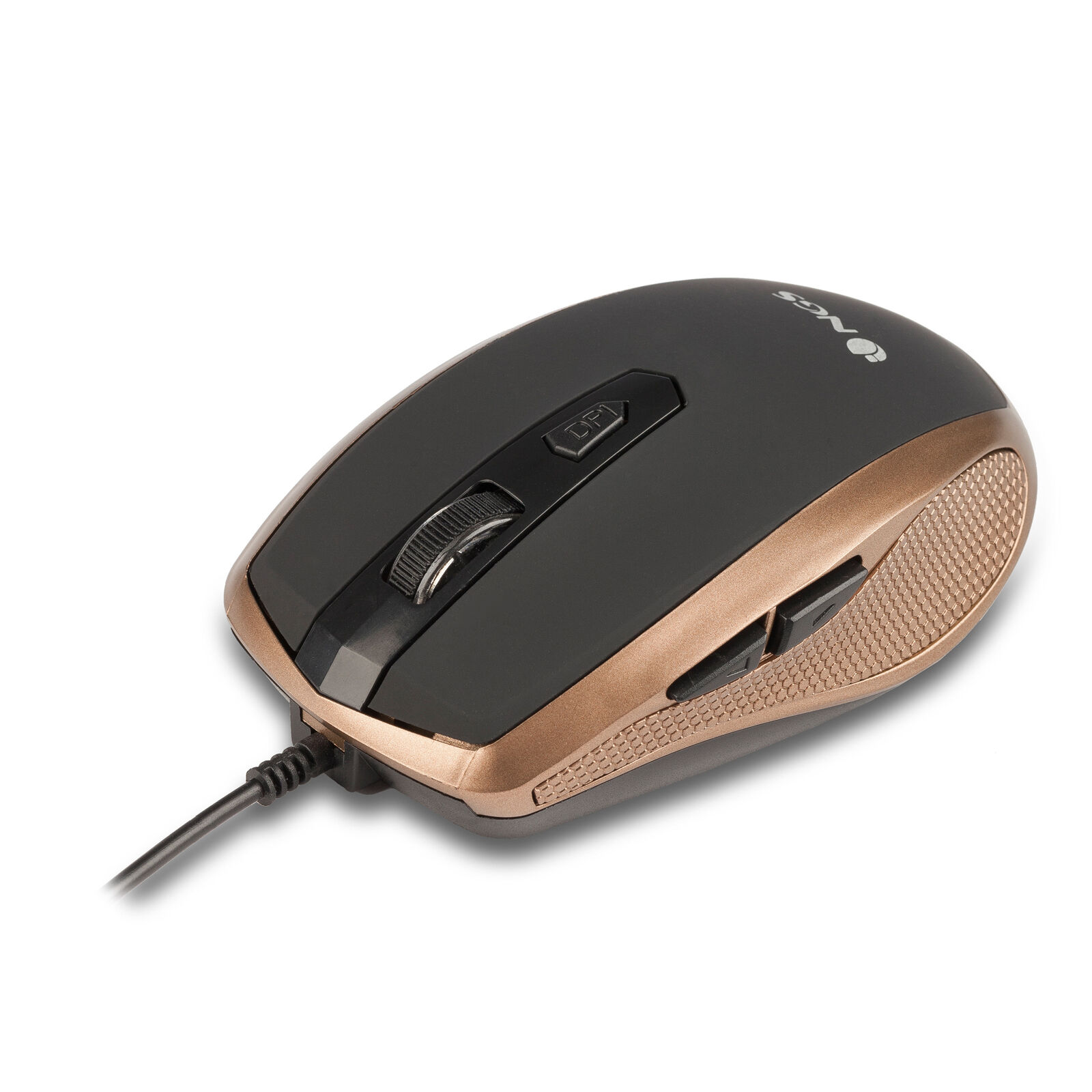 NGS Tick Wired Optical Gaming Mouse, 5 Buttons + Scroll Wheel - Gold