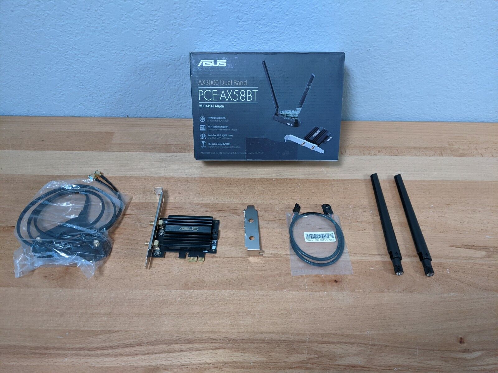 ASUS AX3000 Dual Band PCE-AX58BT Wi-Fi 6 PCI-E Adapter
