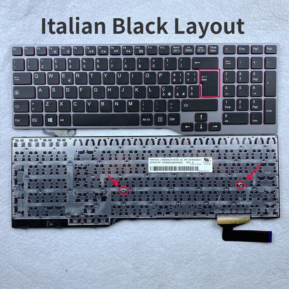 Italian Keyboard For Fujistu E754 Lifebook E753 E756 E554 E556 H730 H760 H770