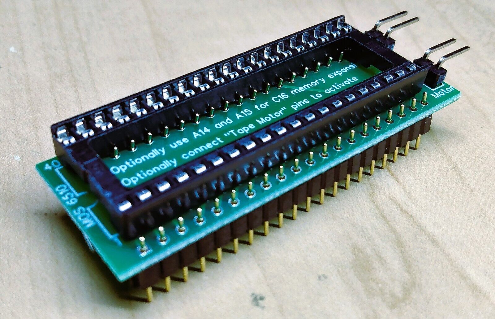 Commodore/MOS 6510/8500 to 7501/8501 CPU Adapter PCB/Module [C16 Plus/4 C116]