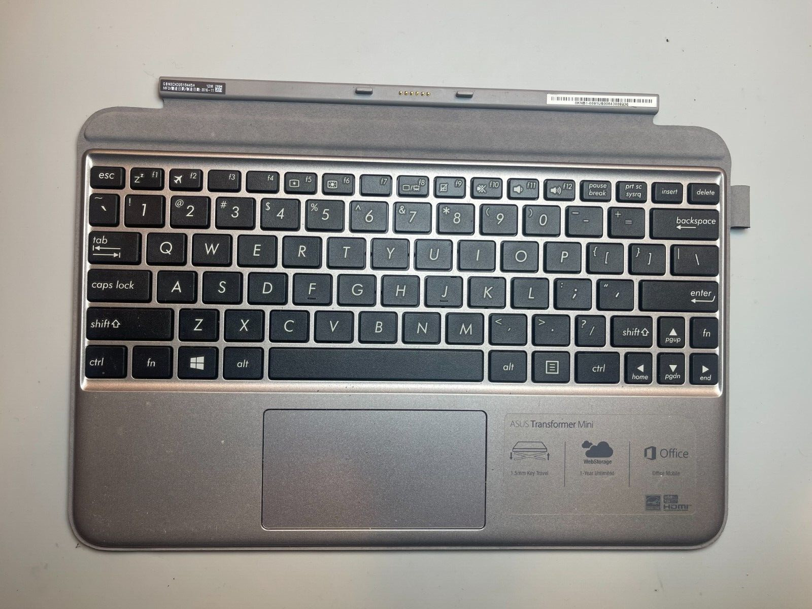 Asus T102HA-3K Gray Keyboard Dock for T102 Tablet OEM Genuine Original