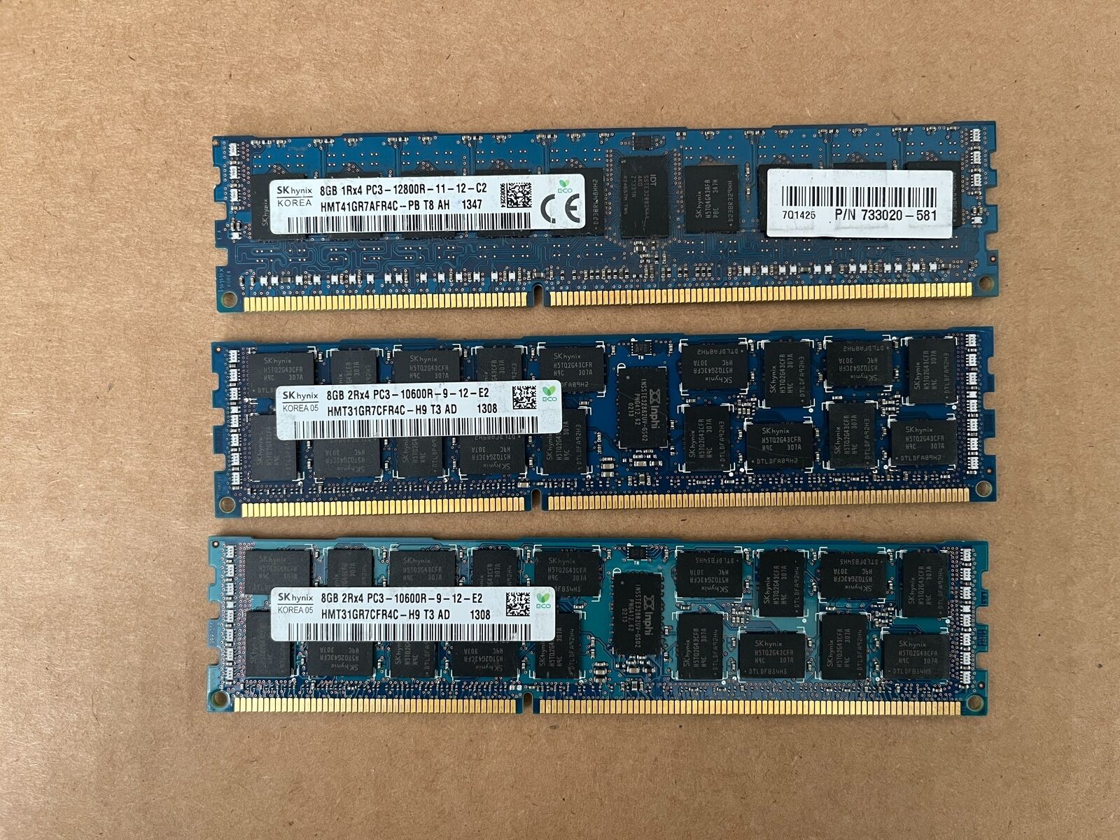 HYNIX 24GB (3X8GB) HMT31GR7CFR4C-H9 T8 DDR3 PC3L-10600R SERVER MEMORY RAM M8-2(3