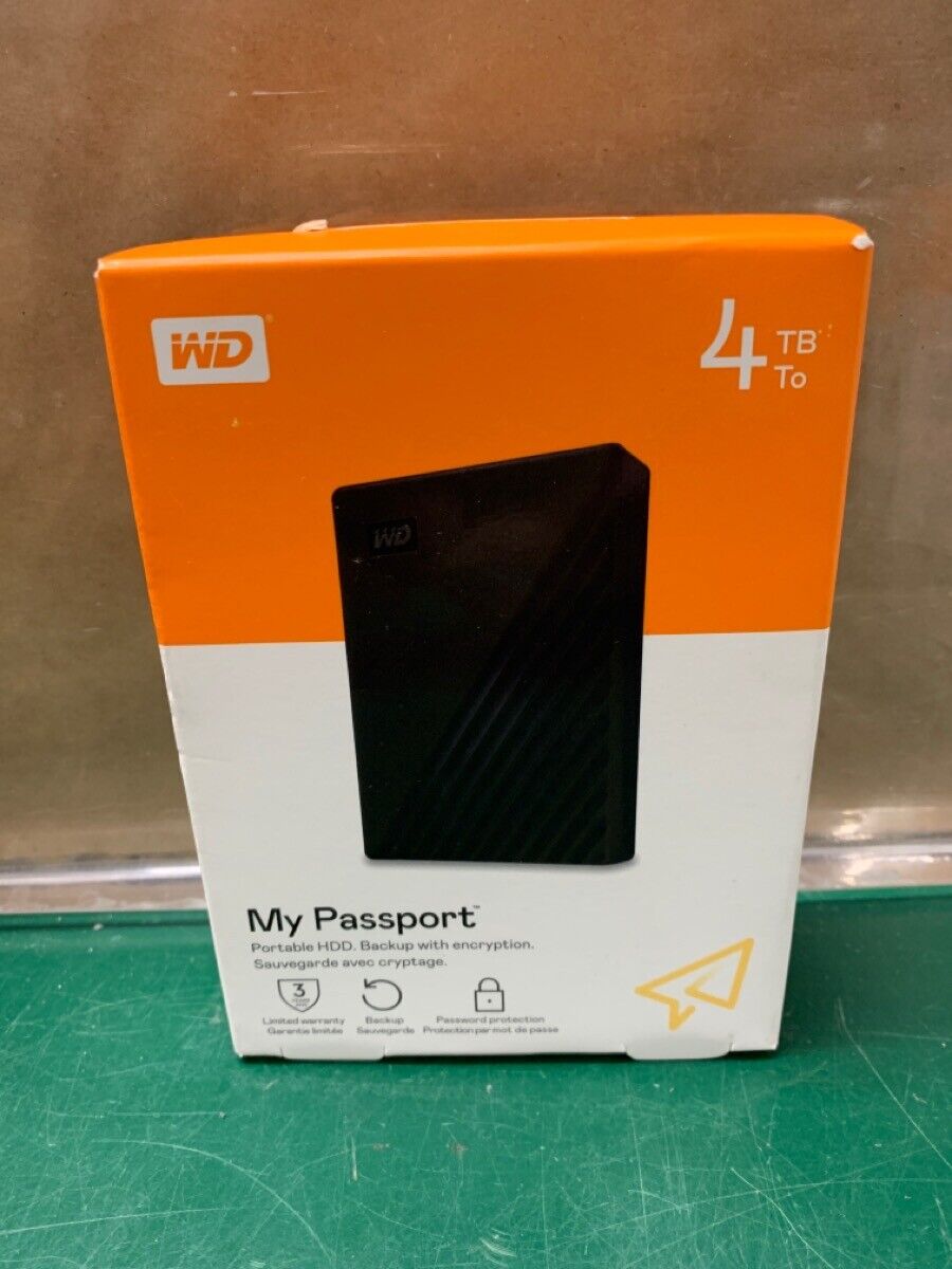 WD My Passport 4TB External USB Hard Drive Black (E10030879)