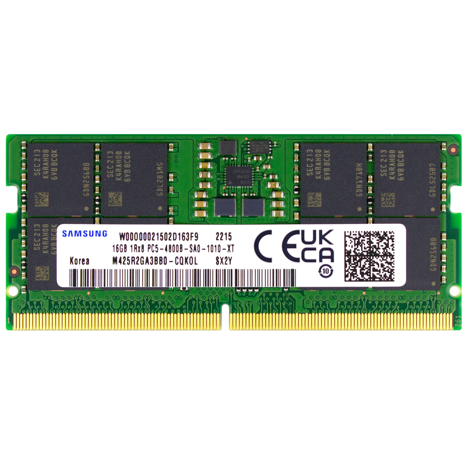 Samsung 16GB PC5-38400 DDR5 4800 MHz SODIMM Laptop Memory RAM (M425R2GA3BB0-CQK)
