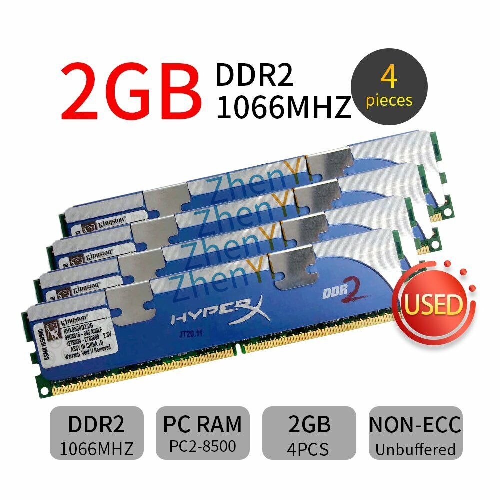 Kingston HyperX 8GB 4GB 2GB DDR2 1066MHz KHX8500D2/2G PC2 Overclock Memory RAM