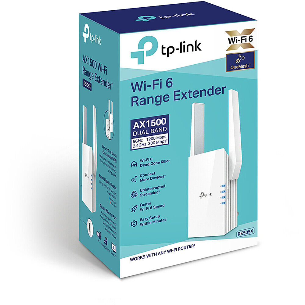 TP-Link RE505X AX1500 Wi-Fi 6 Range Extender NEW