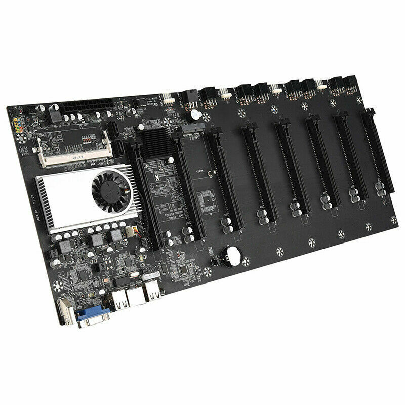 BTC-S37 Mining Machine Motherboard CPU Set lMemory slot  8 Graphics Card Plug US