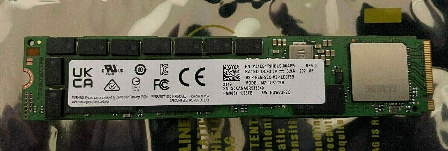 Samsung PM983a M.2 22110 SSD NVMe PCIe 3.0x4 1.88TB