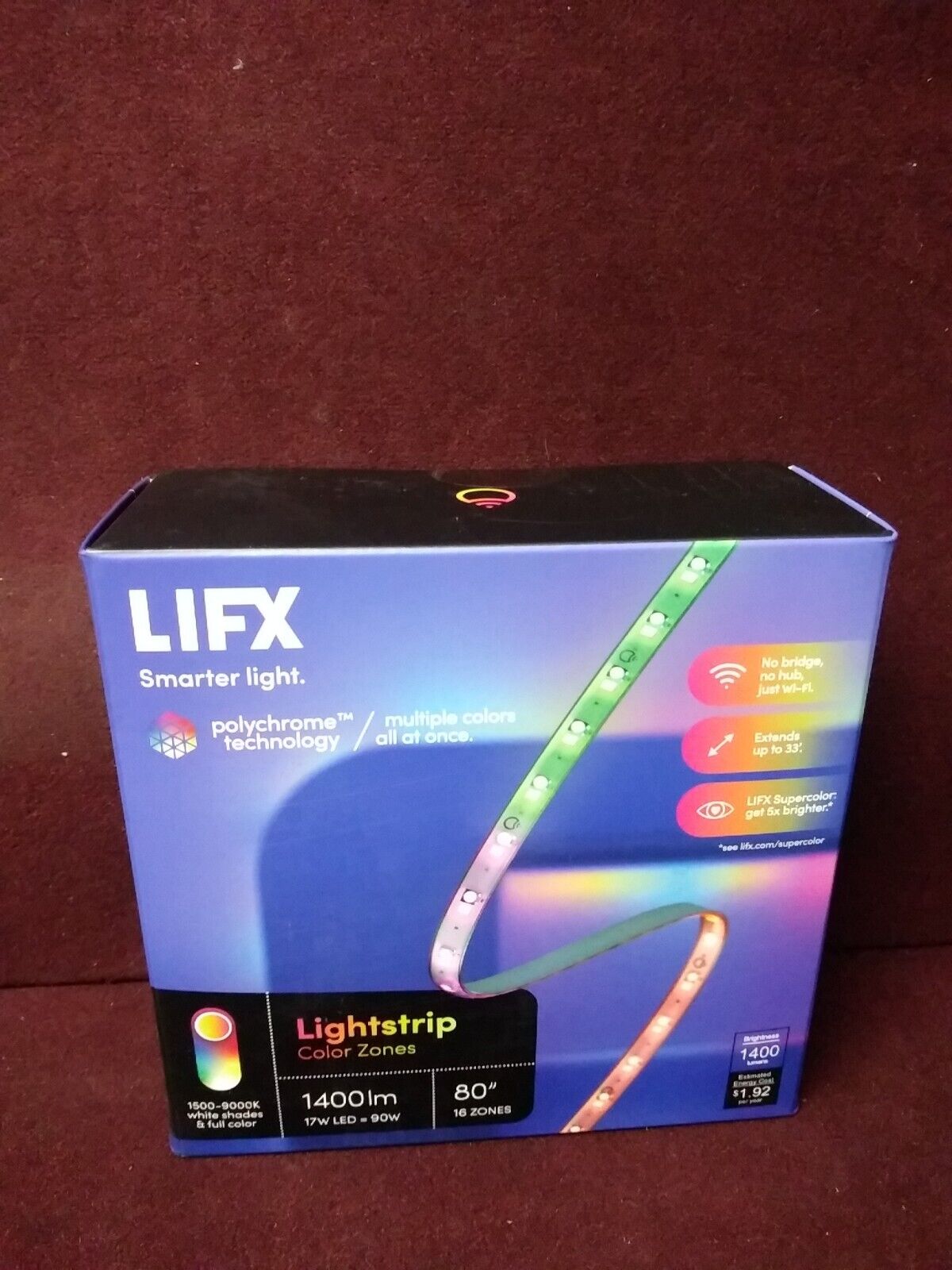 New=LIFX Lightstrip Color Zones 1400LM 80ft Lighting Kit LZ3SK2MUS