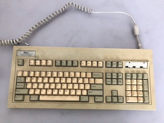 Vintage Original Dell LOGO Enhanced Keyboard Clicky Key Tronic CIG8AVE03417