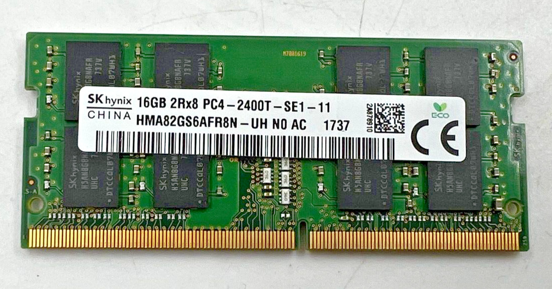 SK HYNIX 16GB PC4-2400T Laptop Ram / Memory - HMA82GS6AFR8N