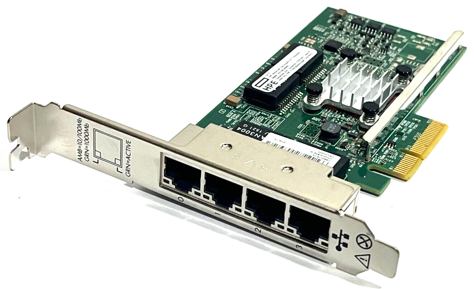 Genuine HPE Quad Port GB GBe Ethernet RJ45 PCIe x8 NIC FP 649871-001 331T Dell