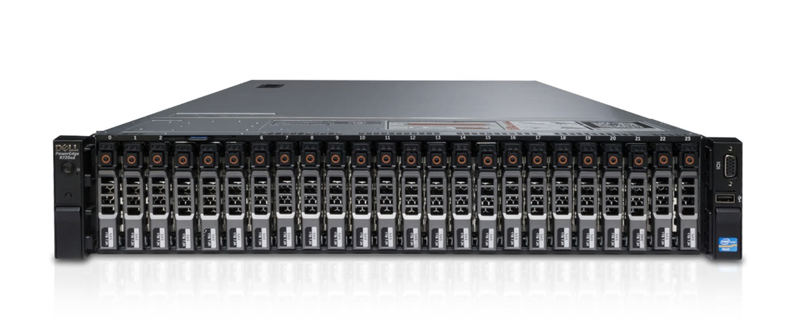Dell PowerEdge R720XD Server 2x E5-2640 v2 16-Cores H710P 32GB 2x 750W PS