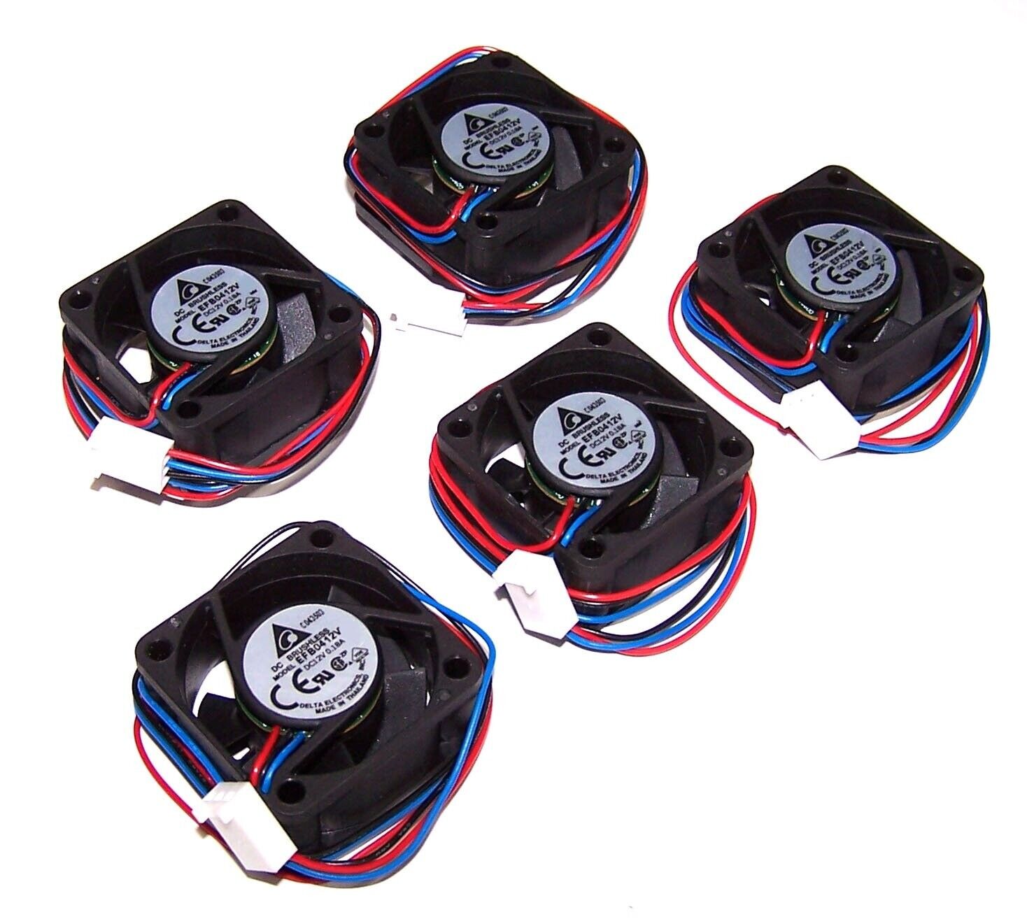 Lot of 5 Fans for Dell PowerConnect 3424P (UJ599) Quiet Networking
