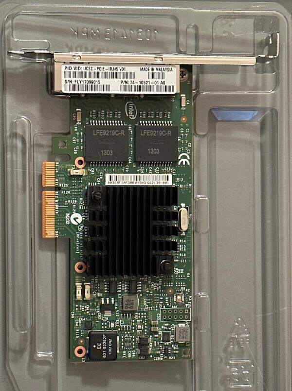 CISCO I350T4 Ethernet Server Adapter I350-T4 UCSC-PCIE-IRJ45  74-10521-01