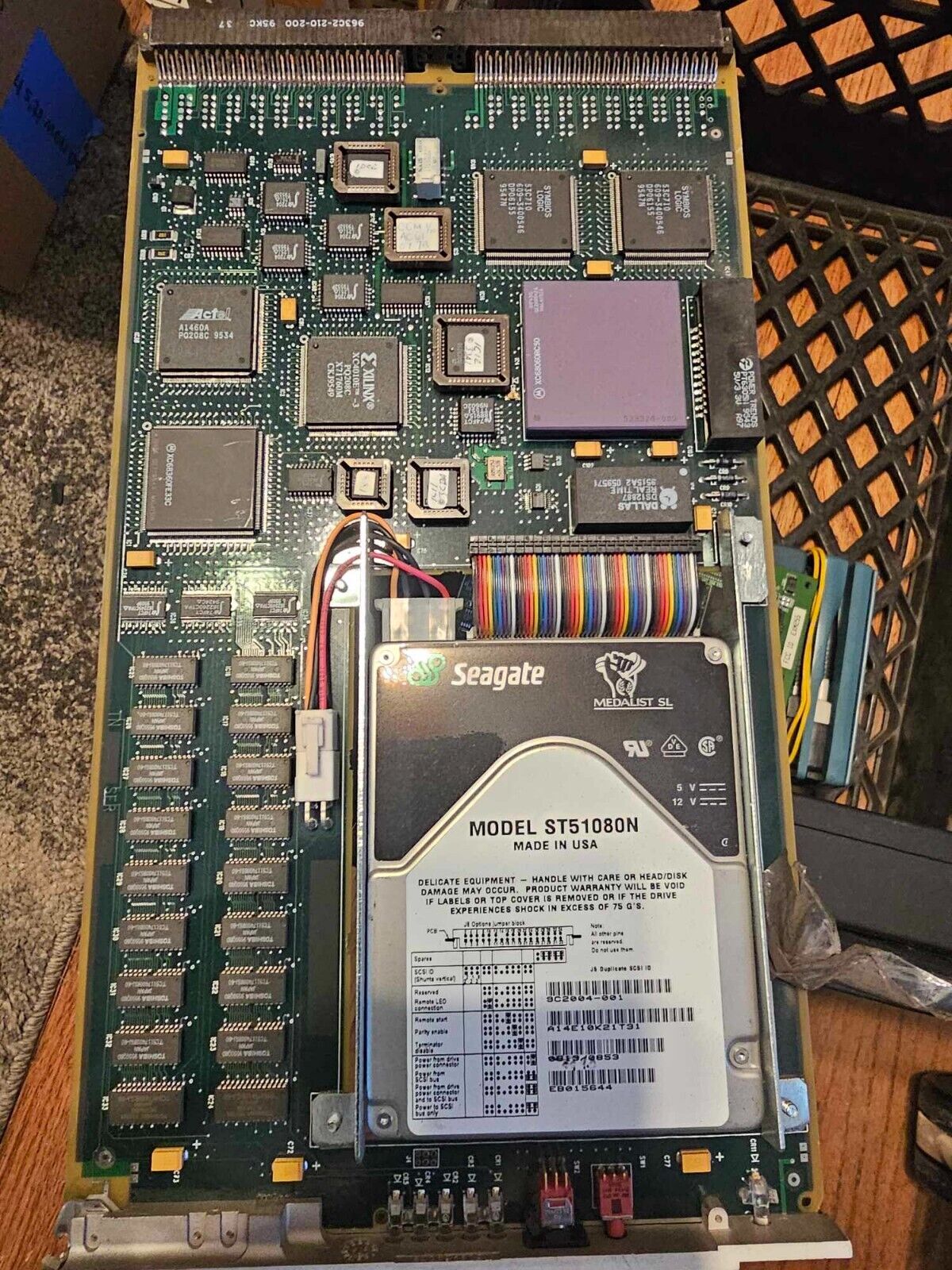 AT&T Card w/ Motorola 060 XC68060RC50A 68060 & Seagate ST51080N SCSI2 Hard Drive