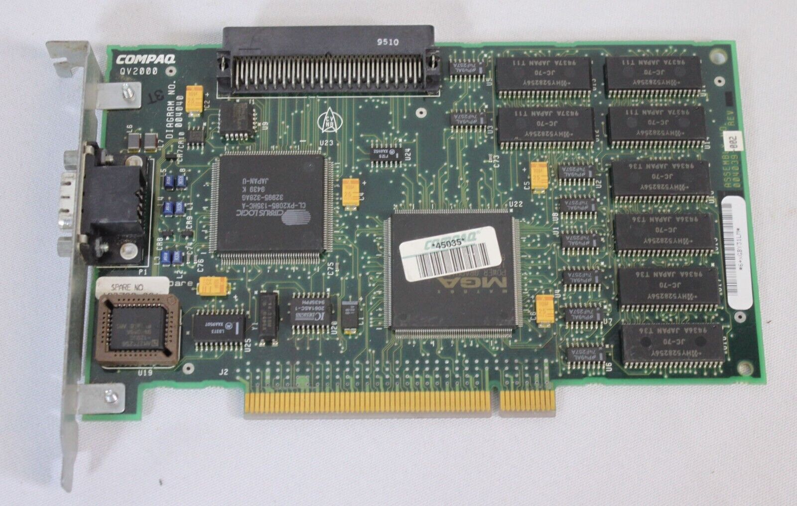 Vtg Compaq QV2000 PCI Board QVision 004041-001 Card Estate 7x4