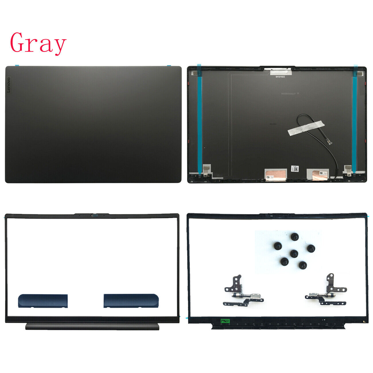 New LCD Back Cover Bezel Hinges For Lenovo IdeaPad 5 15ITL05 15IIL05 15ARE05 US
