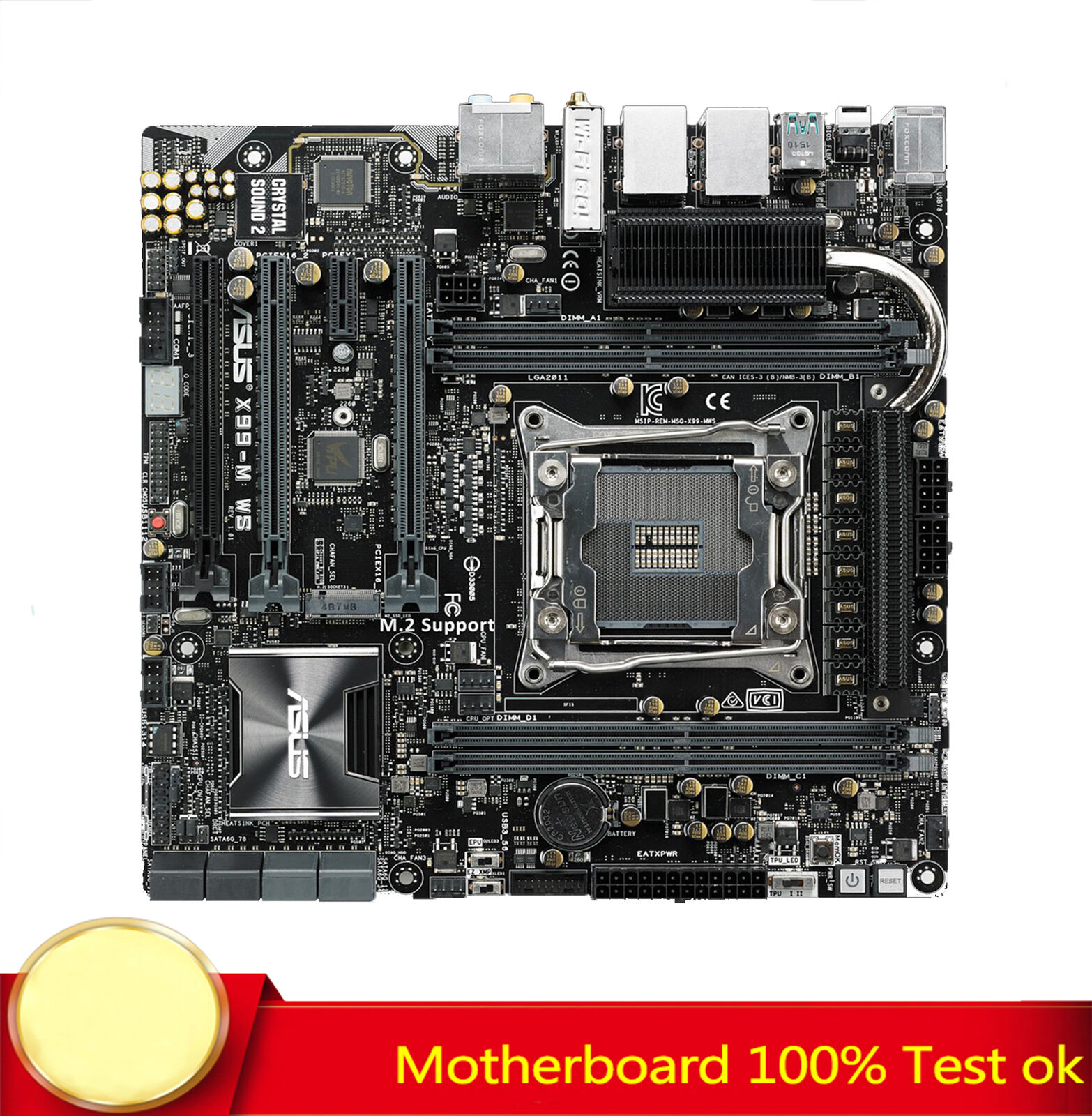 FOR ASUS X99-M WS Motherboard Supports LGA2011 64GB DDR4 2011-v3 100% Test Work