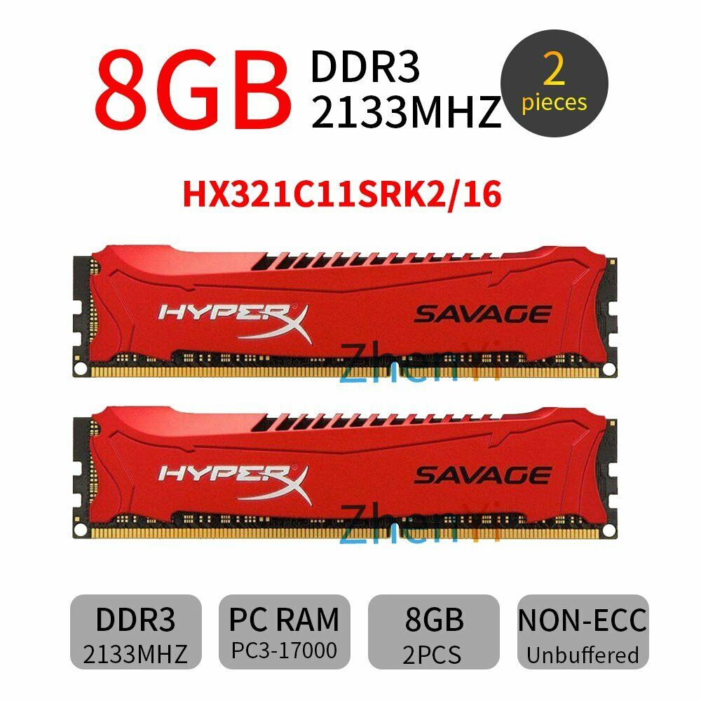 32GB 16GB 8GB DDR3 2133MHz 240Pin DIMM RAM Desktop Memory For HyperX SAVAGE LOT