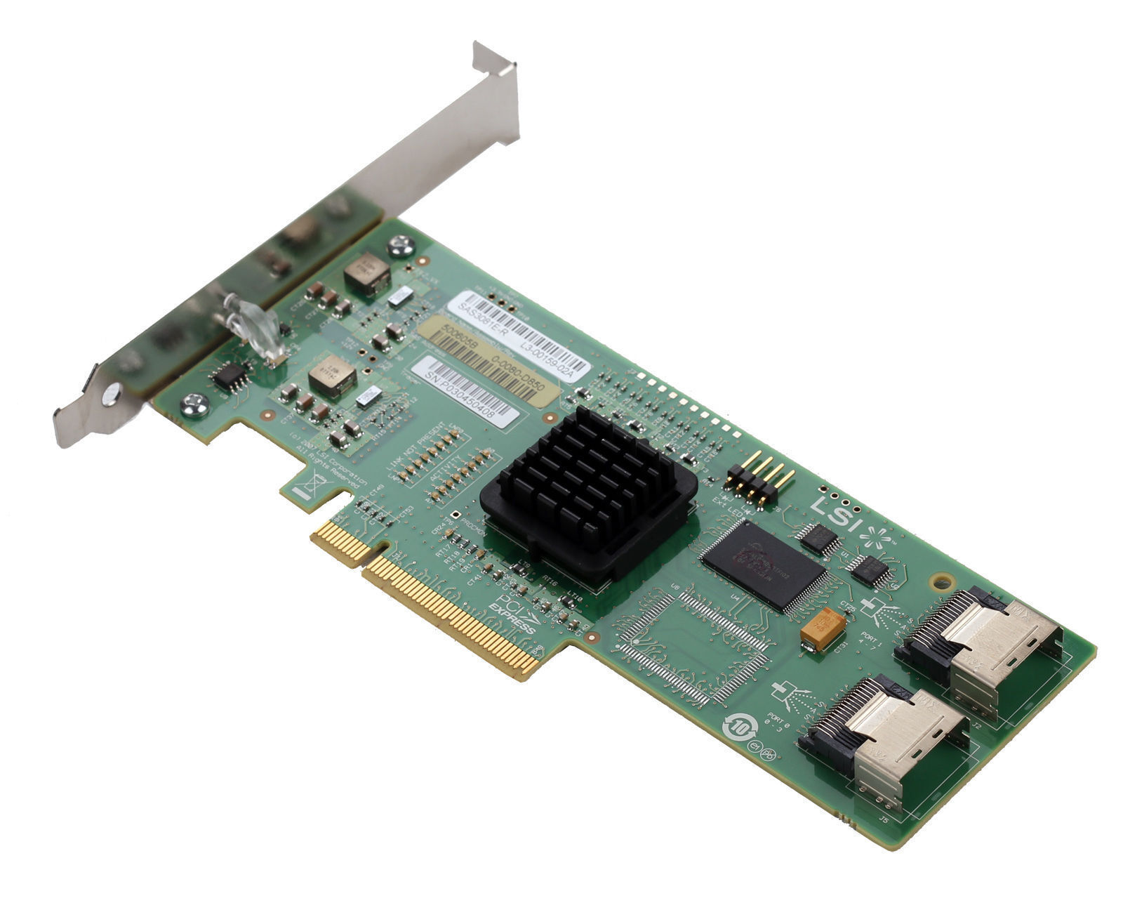 LSI SAS3081E-R 3Gb/s 8 Port SATA/SAS 1068E Host Adapter Controller Card PCI-E