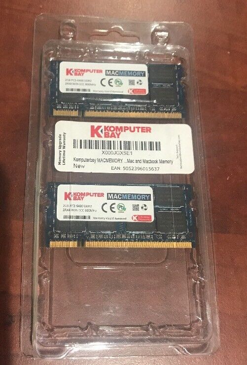 Komputerbay MACMEMORY Apple 4GB Kit 2x 2GB Modules PC2-6400 DDR2 
