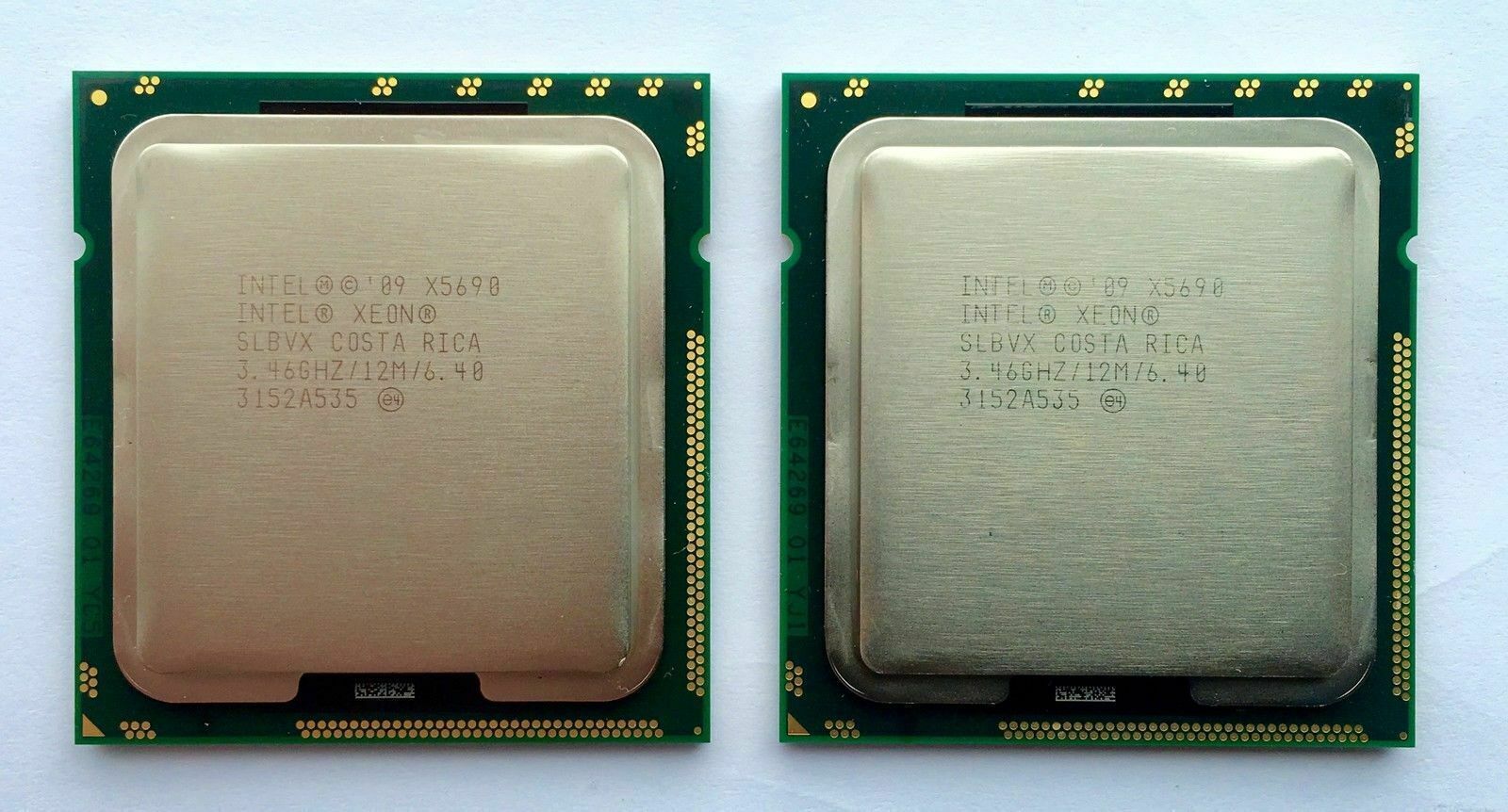 Matched Pair Intel Xeon X5690 3.46GHz 6.4GT/s 12MB 6 Core 1333GHz SLBVX CPU