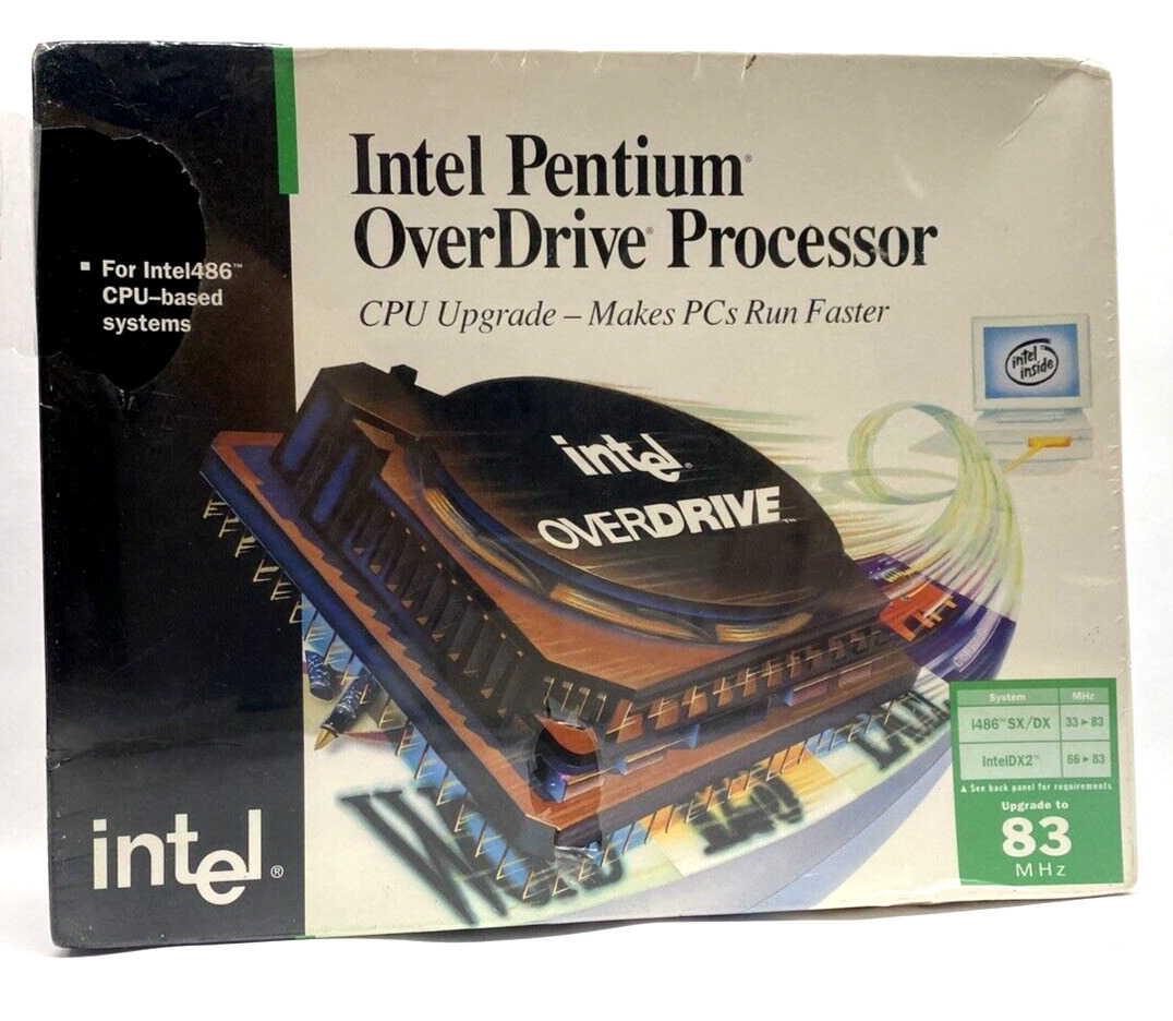 Intel Pentium OverDrive Processor PODP5V83 SU014 i486 83MHz Upgrade - New in Box