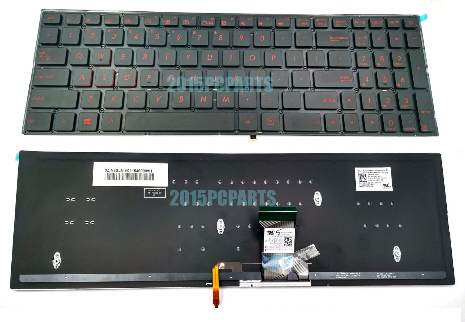 New for ASUS FX502 FX502V FX502VD FX502VM FX502VM-AS73 keyboard US Backlit