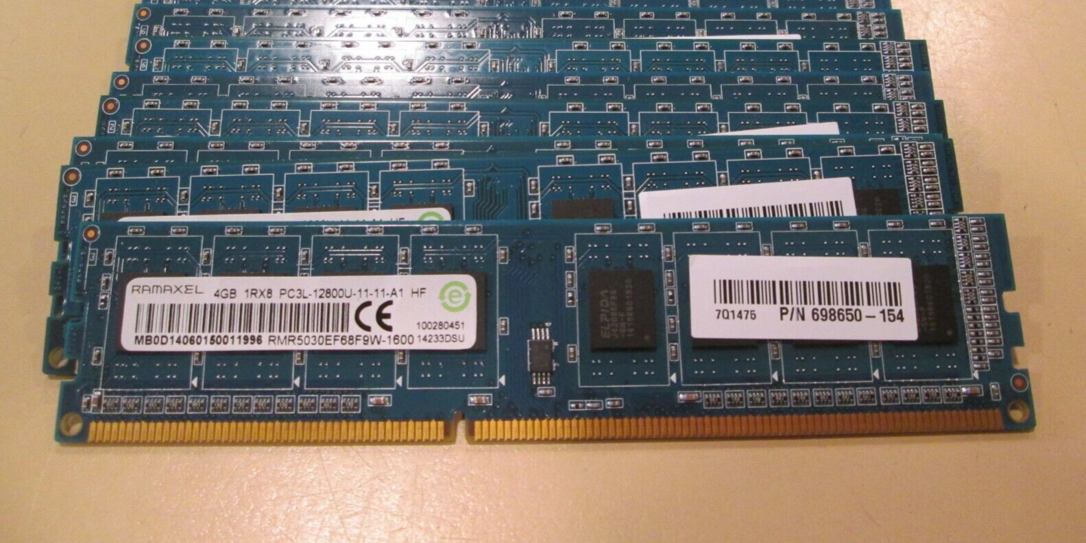Lot of 2 RAMAXEL 4GB DDR3 PC3-12800U Desktop Memory RAM RMR5030EF68F9W-1600