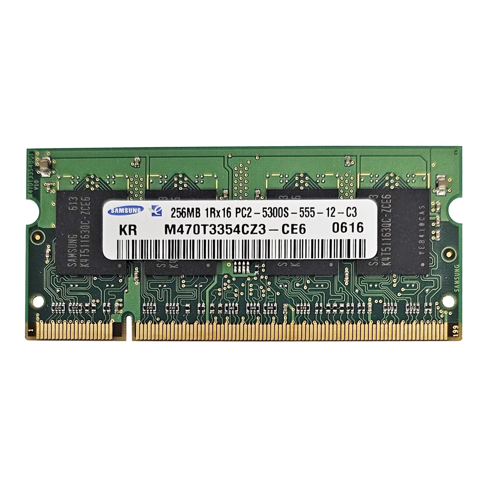 M470T3354CZ3-CE6 Samsung 256MB DDR2-667MHz PC2-5300 200-Pin Memory Module RAM