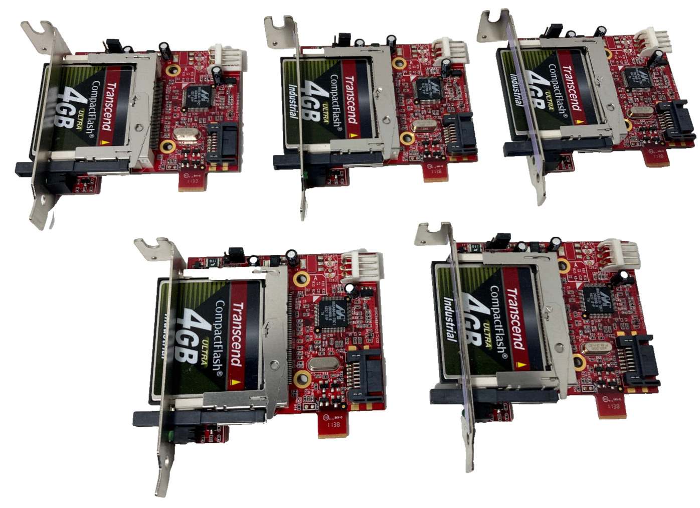 5 LOT Addonics Compact Flash Type I/II to Serial SATA Converter Adapter with 4GB