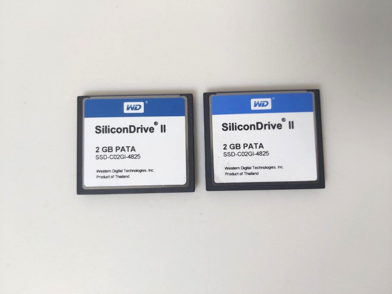 2 PCS WD SiliconDrive II 2GB PATA SSD-C02GI-4825 CF Compact Flash Memory Card
