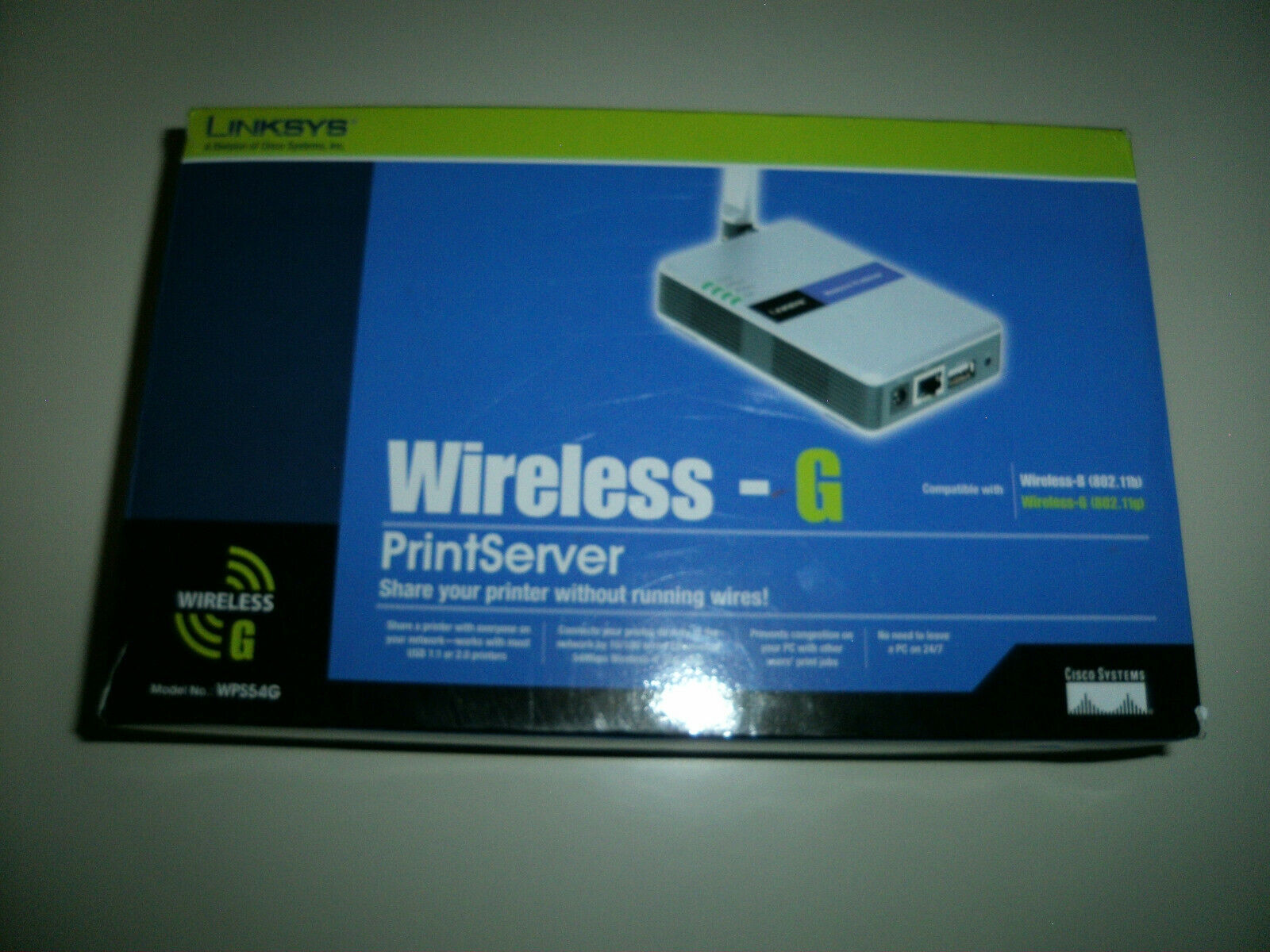 Cisco-Linksys WPS54G Wireless-G 2.4 Ghz 802.11g Print Server 