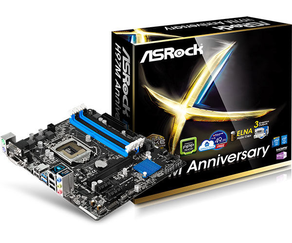 ASRock H97M Anniversary Micro ATX Intel Motherboard, LGA 1150, USB 3.0