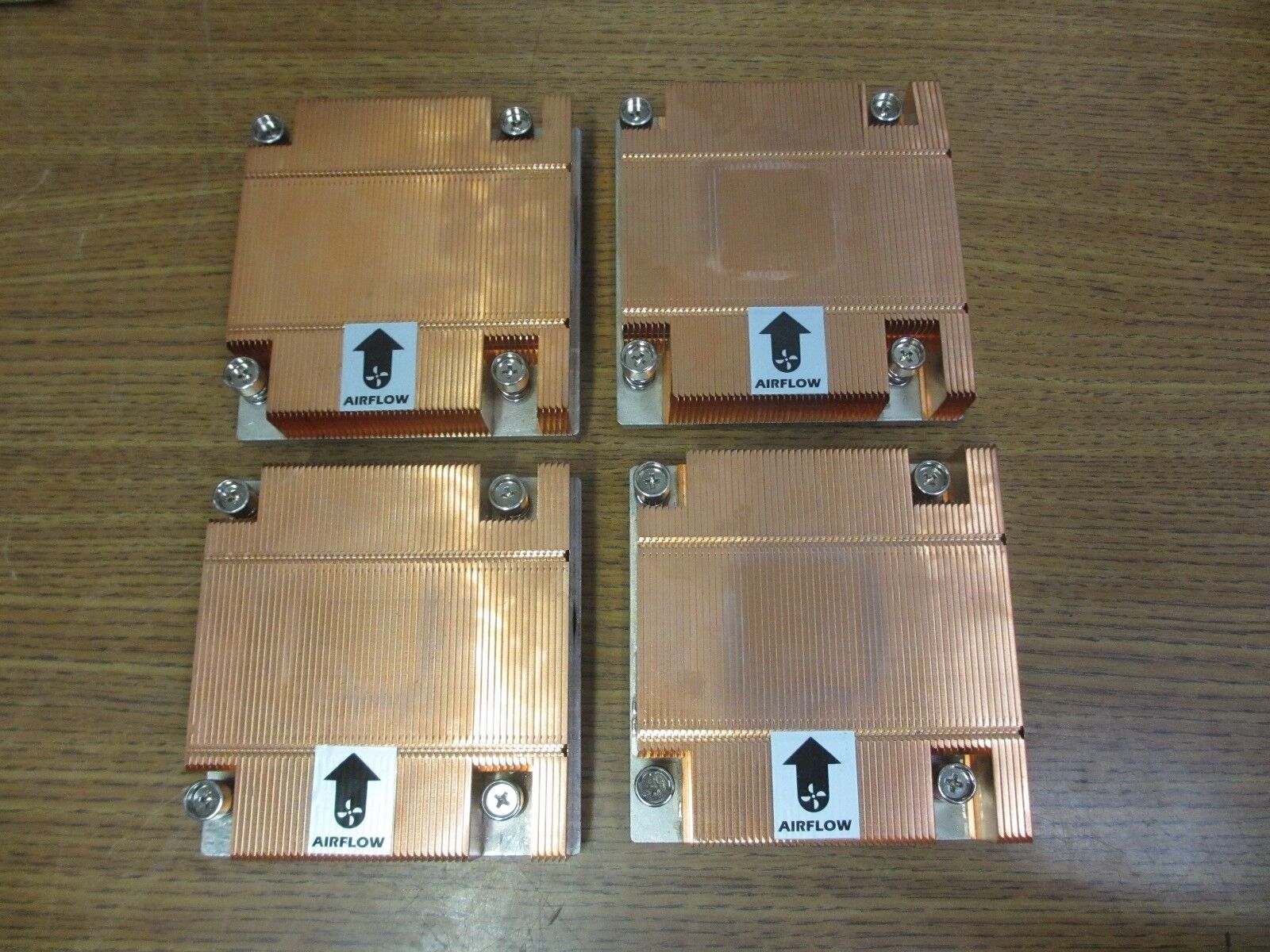 Lot of 4 DELL 535X9 Copper CPU Heat Sink