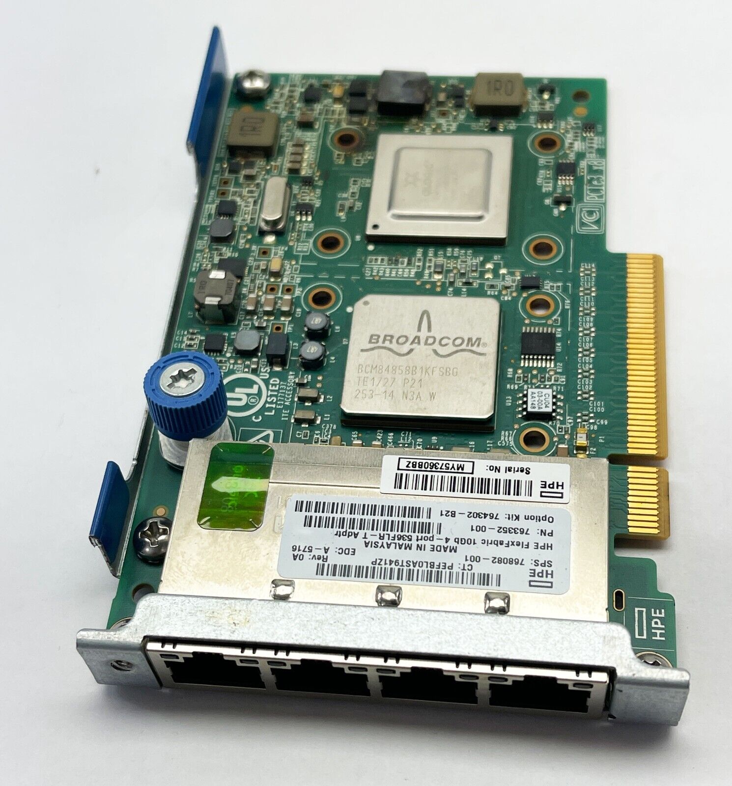 Broadcom Qlogic QDH8454-RJ-HPE FlexFabric 10GB 4 port 536FLR-T Adapter PCIe3 x8