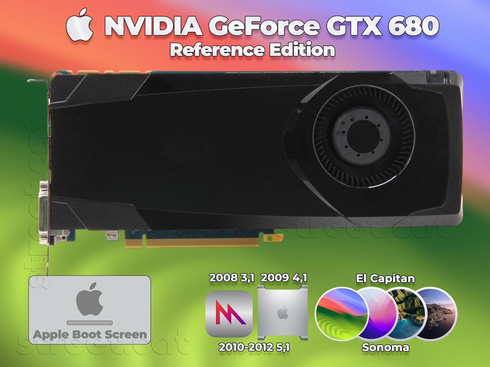  NVIDIA GTX 680 2GB Video Card Apple Mac Pro 4K Sonoma Metal Support 