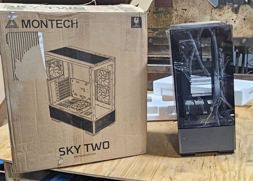 Montech Sky Two, Dual Tempered Glass, 4X PWM ARGB Fans Pre-Installed, ATX Gaming